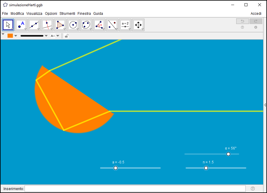 simulazione della foto con GeoGebra simulazione della foto con GeoGebra